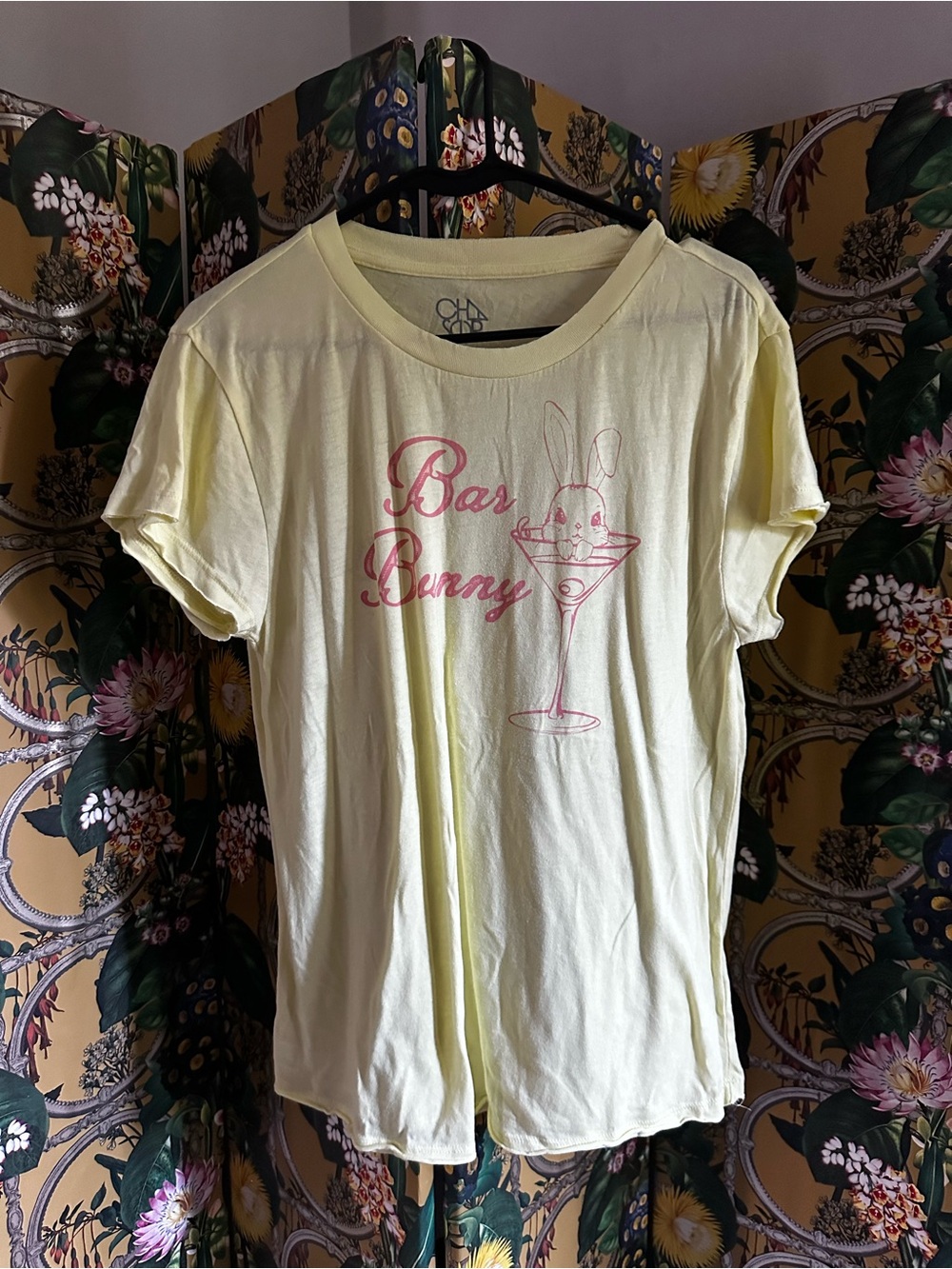 Chaser Yellow "Bar Bunny" Graphic Tee Medium M